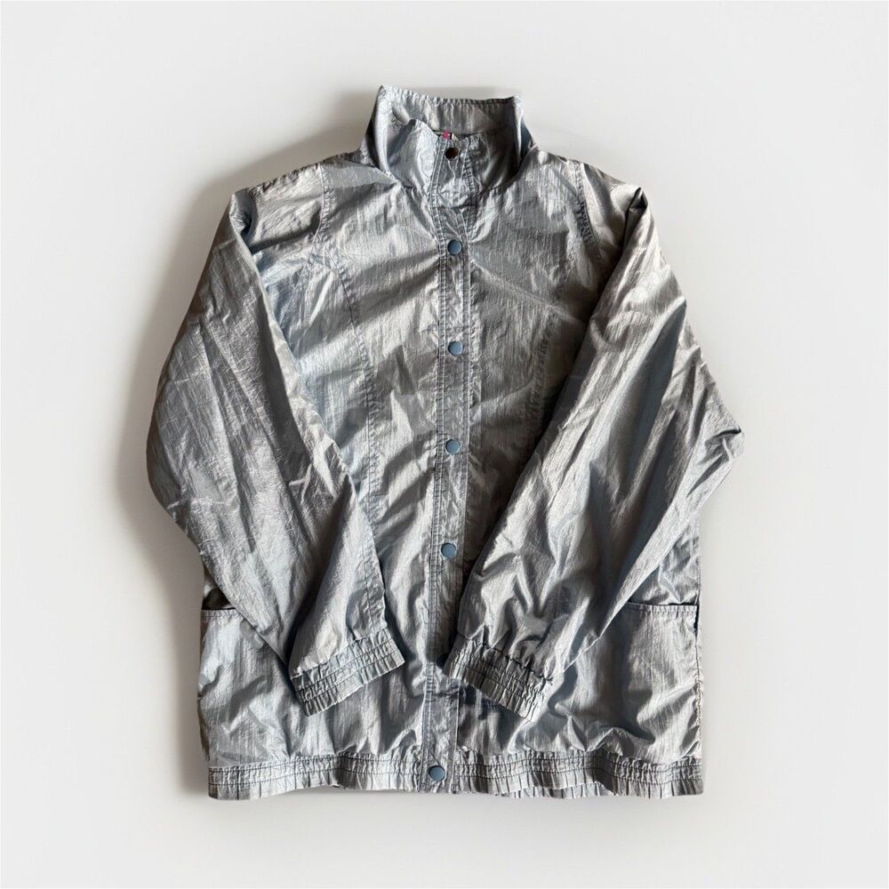 Vintage Haband Men’s Blue Snap Front Lined Windbreaker Jacket Pockets Size M